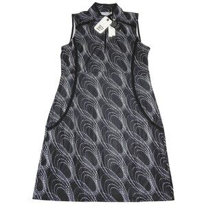 NWT EP Pro Black Dot Dash Oval Golf Tennis Dress Women's Medium $125